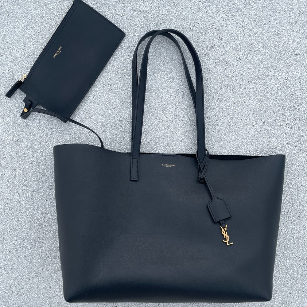 Saint Laurent Large Leather Shopper
